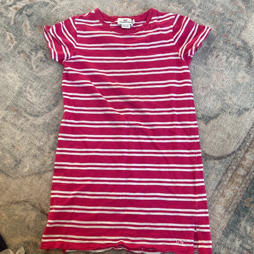 Pink striped T-shirt dress Vineyard Vines